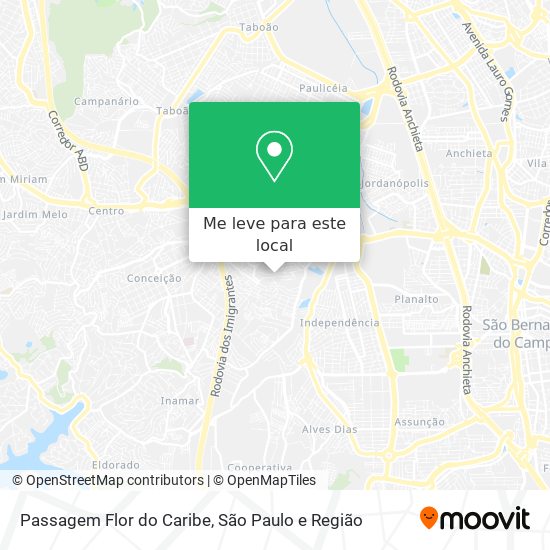 Passagem Flor do Caribe mapa