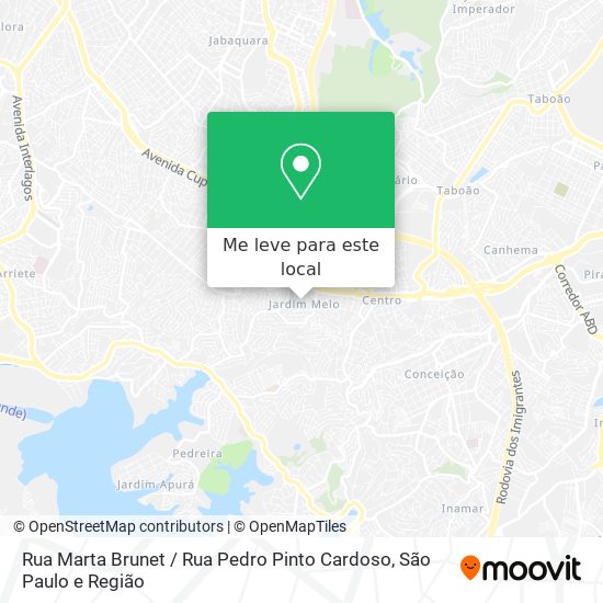 Rua Marta Brunet / Rua Pedro Pinto Cardoso mapa