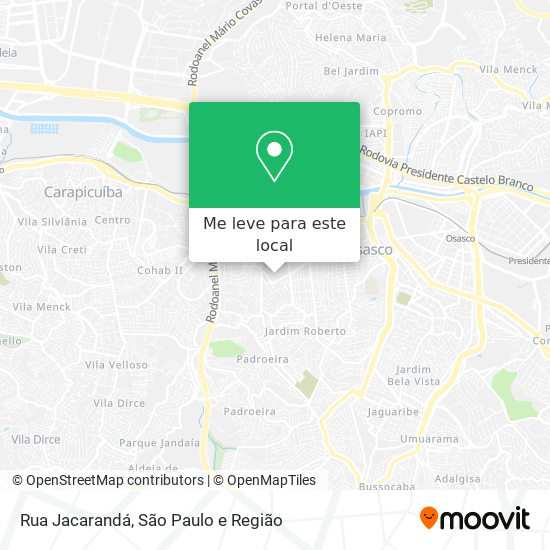 Rua Jacarandá mapa