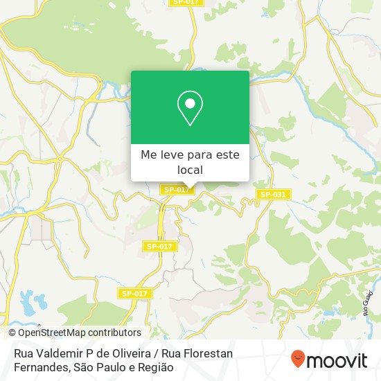 Rua Valdemir P de Oliveira / Rua Florestan Fernandes mapa