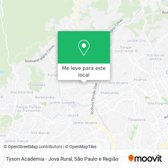 Tyson Academia - Jova Rural mapa