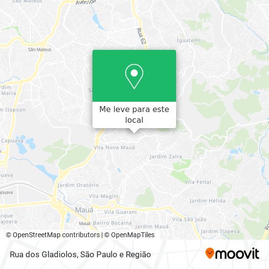 Rua dos Gladiolos mapa