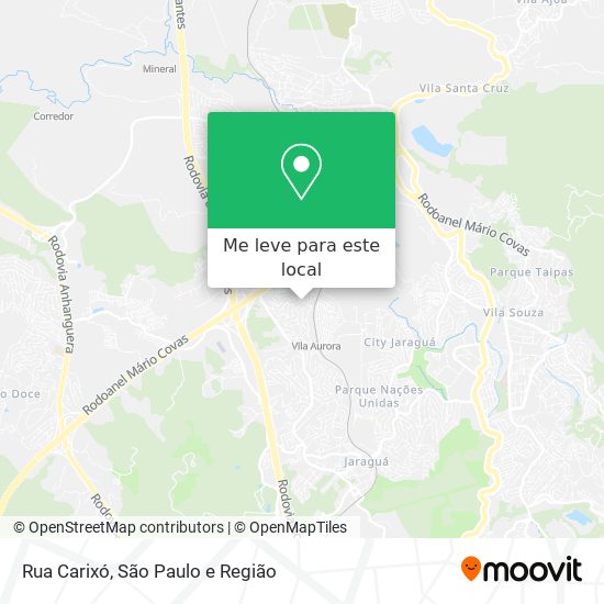 Rua Carixó mapa
