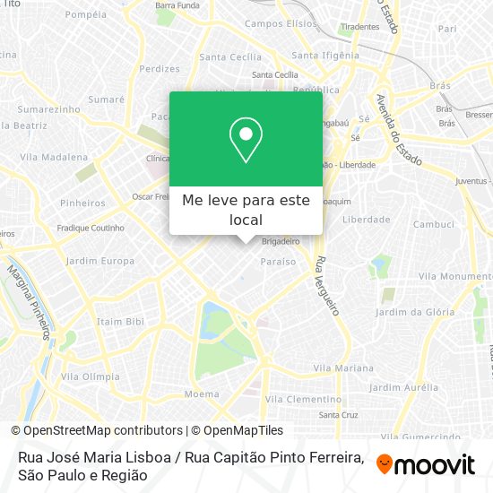 Rua José Maria Lisboa / Rua Capitão Pinto Ferreira mapa
