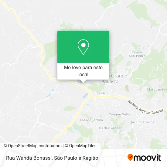 Rua Wanda Bonassi mapa
