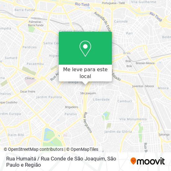 Rua Humaitá / Rua Conde de São Joaquim mapa