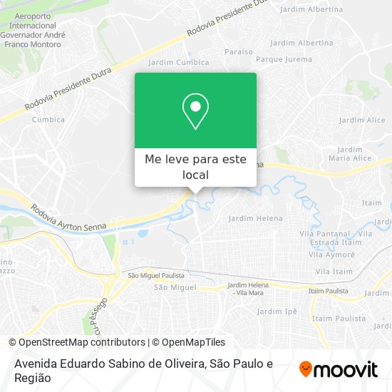 Avenida Eduardo Sabino de Oliveira mapa