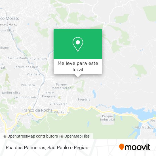 Rua das Palmeiras mapa