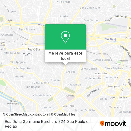 Rua Dona Germaine Burchard 324 mapa