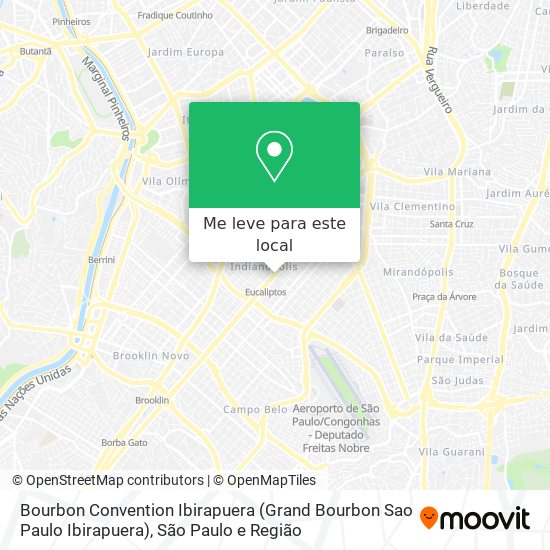 Bourbon Convention Ibirapuera (Grand Bourbon Sao Paulo Ibirapuera) mapa