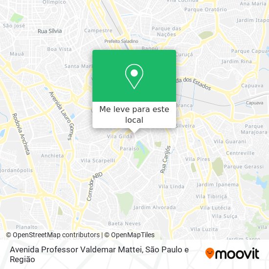 Avenida Professor Valdemar Mattei mapa