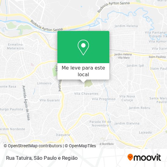 Rua Tatuíra mapa