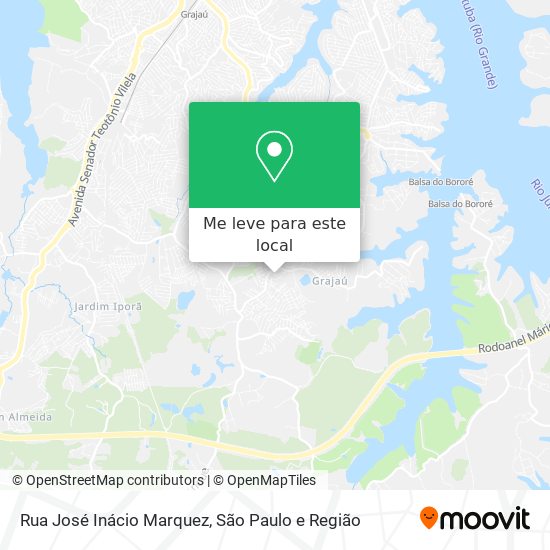 Rua José Inácio Marquez mapa