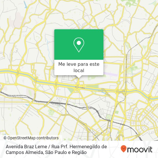 Avenida Braz Leme / Rua Prf. Hermenegildo de Campos Almeida mapa