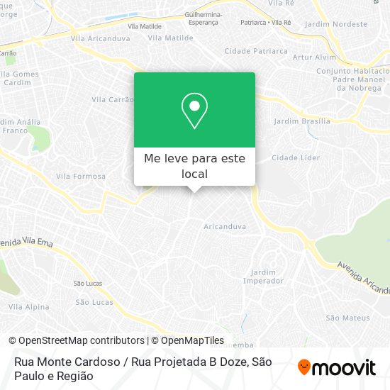 Rua Monte Cardoso / Rua Projetada B Doze mapa