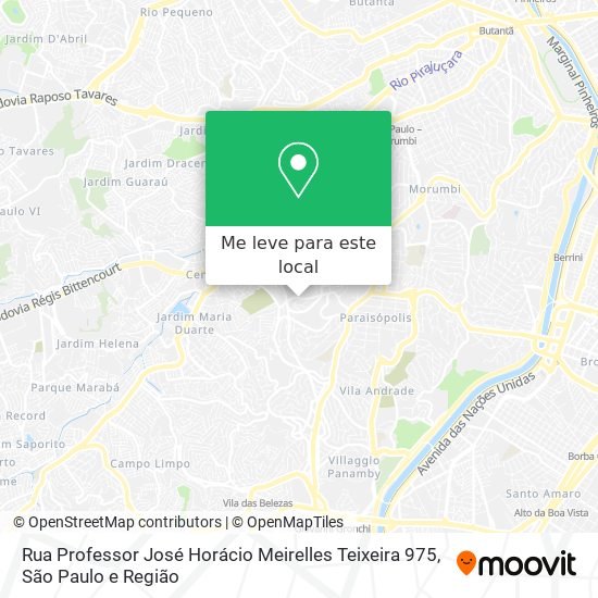 Rua Professor José Horácio Meirelles Teixeira 975 mapa