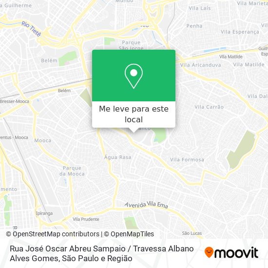 Rua José Oscar Abreu Sampaio / Travessa Albano Alves Gomes mapa