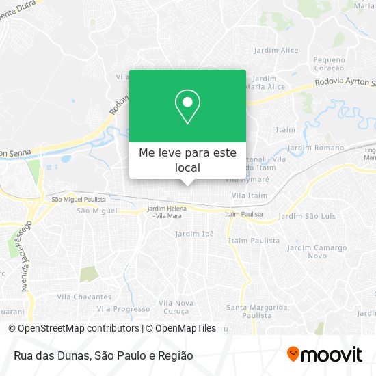 Rua das Dunas mapa