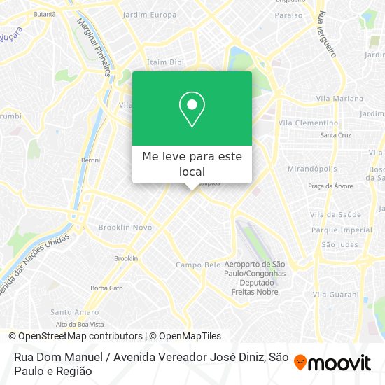 Rua Dom Manuel / Avenida Vereador José Diniz mapa