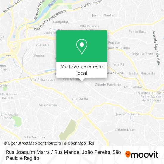 Rua Joaquim Marra / Rua Manoel João Pereira mapa
