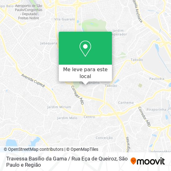 Travessa Basílio da Gama / Rua Eça de Queiroz mapa