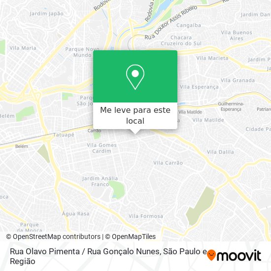 Rua Olavo Pimenta / Rua Gonçalo Nunes mapa