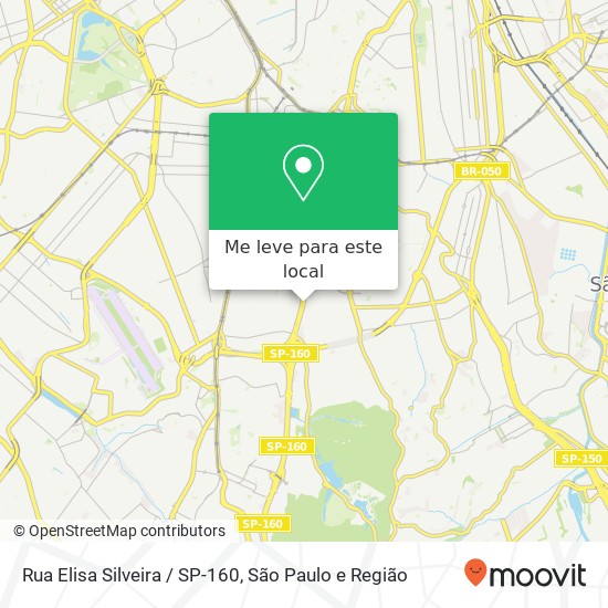 Rua Elisa Silveira / SP-160 mapa