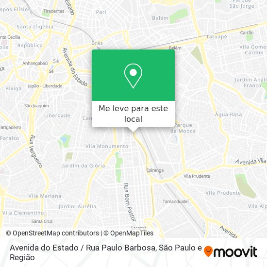 Avenida do Estado / Rua Paulo Barbosa mapa