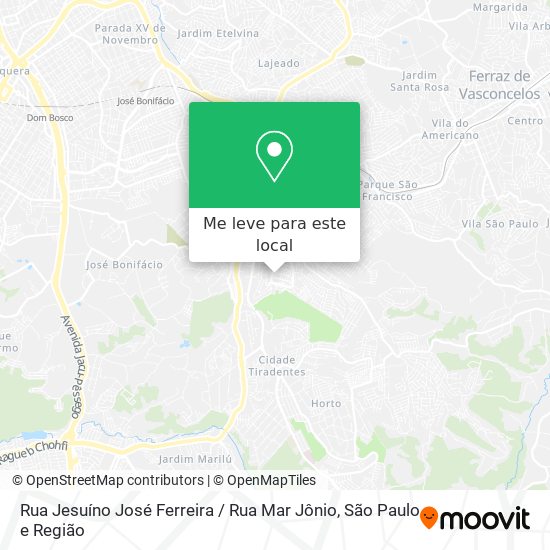 Rua Jesuíno José Ferreira / Rua Mar Jônio mapa