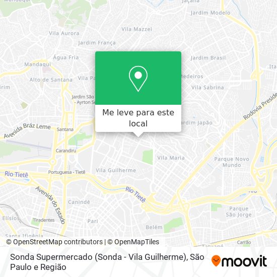 Sonda Supermercado (Sonda - Vila Guilherme) mapa