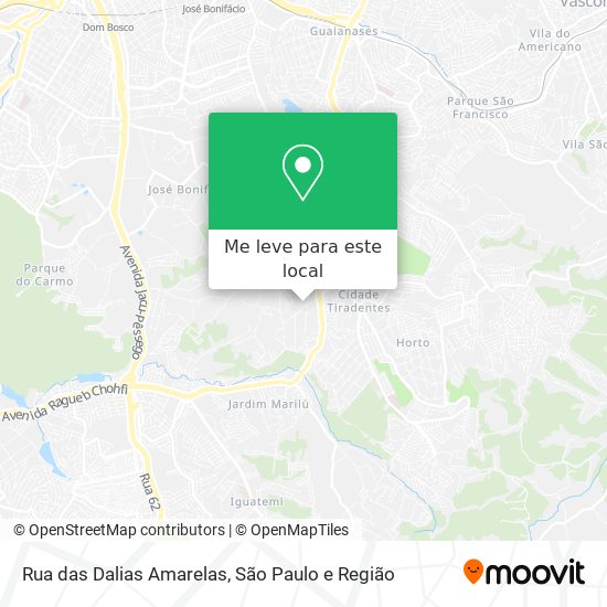 Rua das Dalias Amarelas mapa