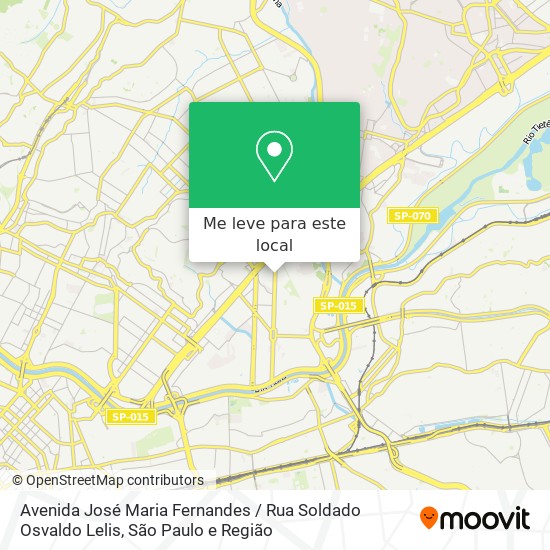 Avenida José Maria Fernandes / Rua Soldado Osvaldo Lelis mapa