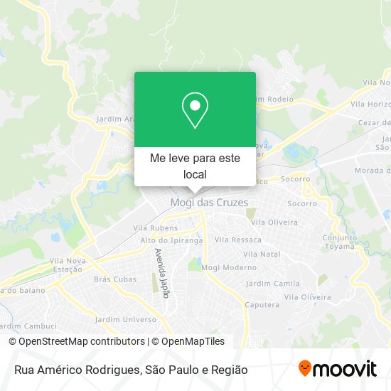 Rua Américo Rodrigues mapa