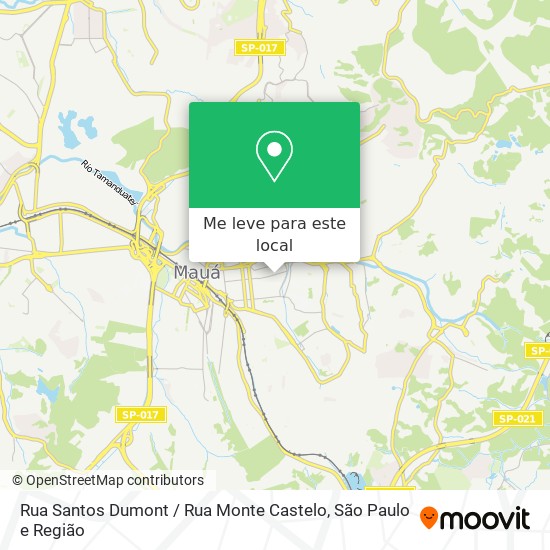 Rua Santos Dumont / Rua Monte Castelo mapa
