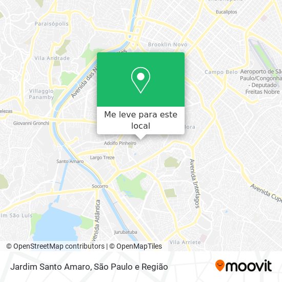 Jardim Santo Amaro mapa