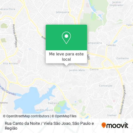 Rua Canto da Noite / Viela São Joao mapa