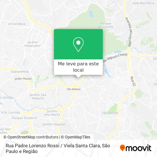 Rua Padre Lorenzo Rossi / Viela Santa Clara mapa