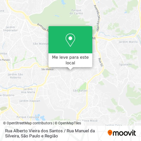 Rua Alberto Vieira dos Santos / Rua Manuel da Silveira mapa