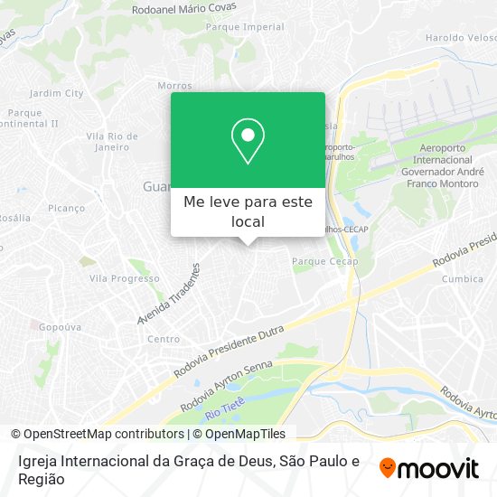 Igreja Internacional da Graça de Deus mapa