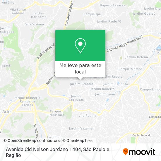 Avenida Cid Nelson Jordano 1404 mapa