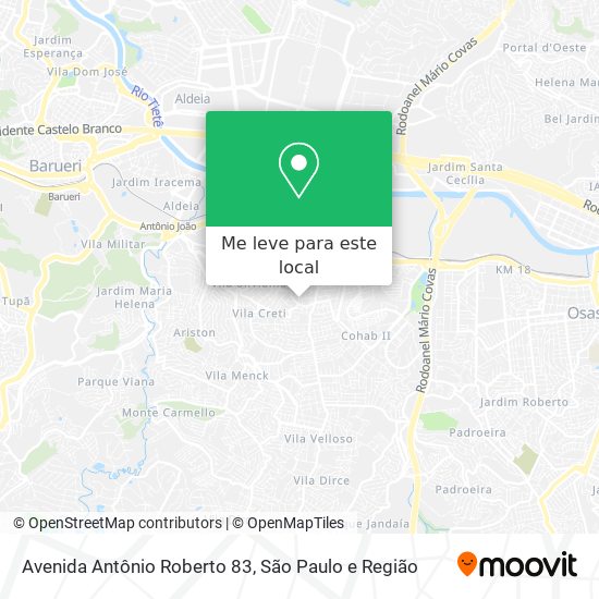 Avenida Antônio Roberto 83 mapa