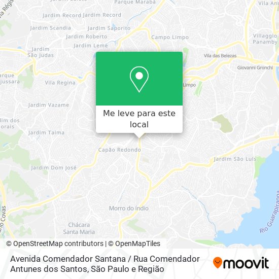 Avenida Comendador Santana / Rua Comendador Antunes dos Santos mapa