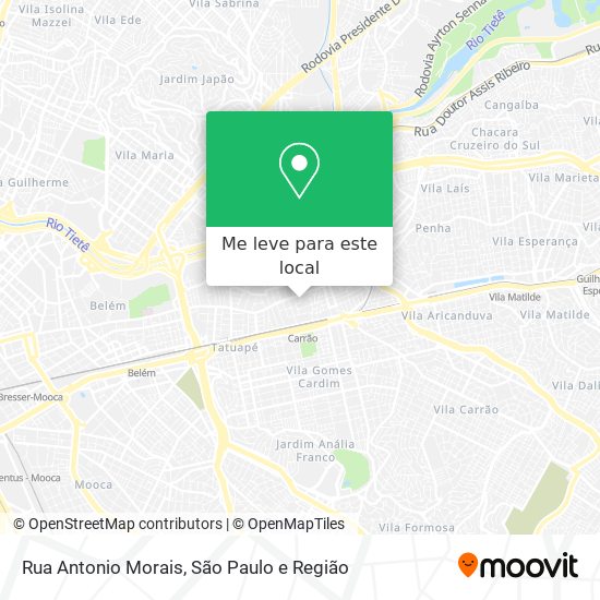 Rua Antonio Morais mapa
