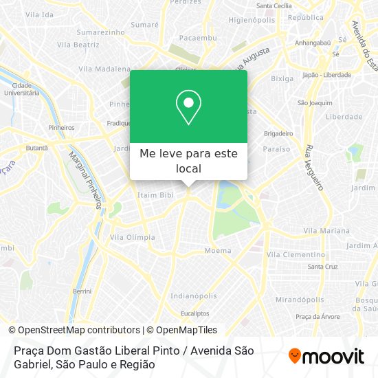 Praça Dom Gastão Liberal Pinto / Avenida São Gabriel mapa