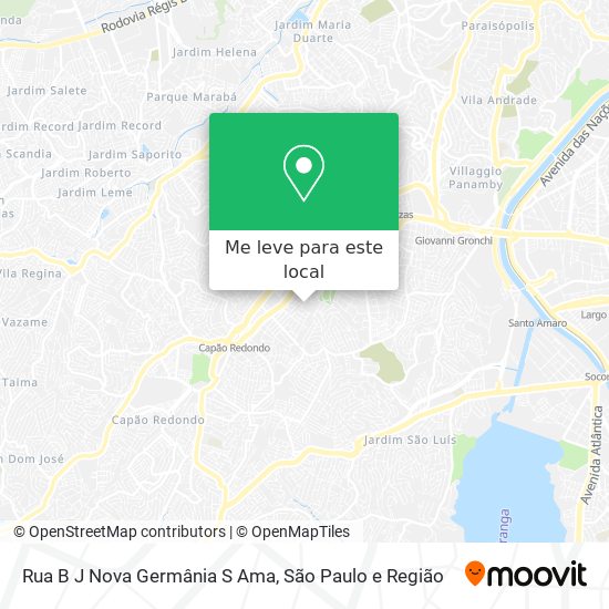 Rua B J Nova Germânia S Ama mapa