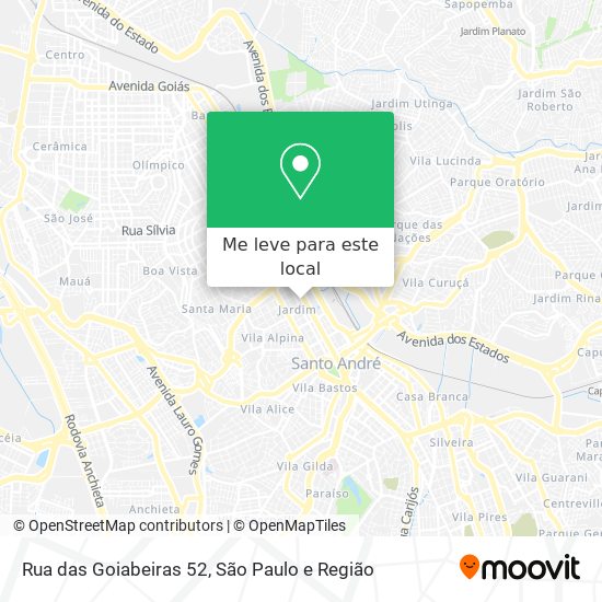 Rua das Goiabeiras 52 mapa