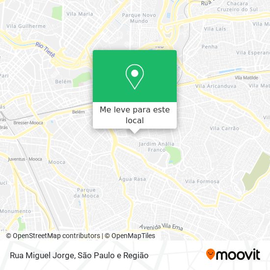 Rua Miguel Jorge mapa