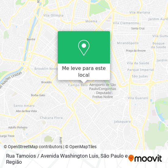 Rua Tamoios / Avenida Washington Luis mapa