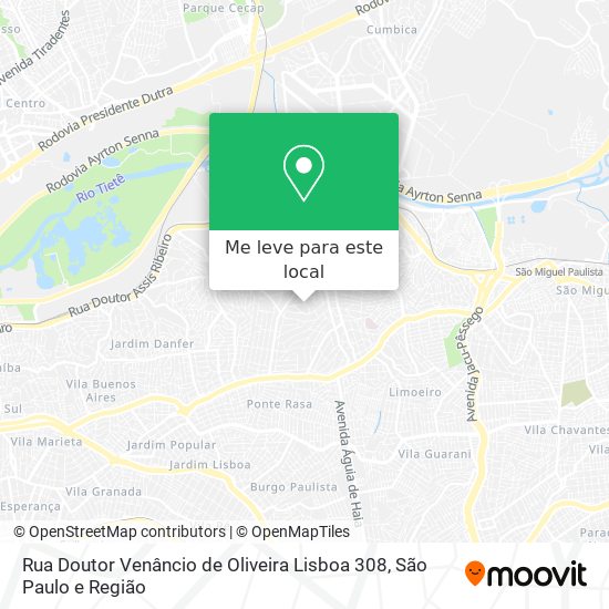 Rua Doutor Venâncio de Oliveira Lisboa 308 mapa