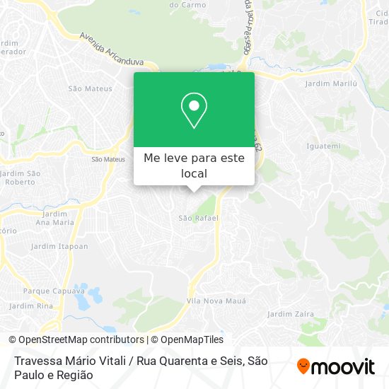 Travessa Mário Vitali / Rua Quarenta e Seis mapa